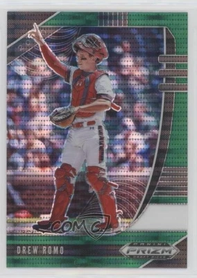 2020 Panini Prizm Draft Picks Green Pulsar Prizm Drew Romo #PDP35 - Image 1 of 2
