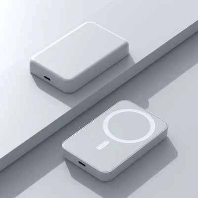 Powerbank MagSafe 10000mAh Wireless Ladegerät für iPhone und alle Qi Akku Geräte - Bild 1 von 4