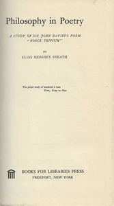 Philosophy in Poetry, a Study of Sir John Davies's Poem "Nosce Teipsum" - Foto 1 di 1