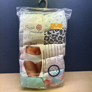 New Secret Treasures 10-Pair Briefs Underwear Panties Sz M (8-10) - Picture 1 of 6