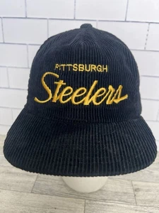 Pittsburgh Steelers Cord Sport Spezialitäten Mütze Kappe Schrift schwarz verstellbar - Bild 1 von 8