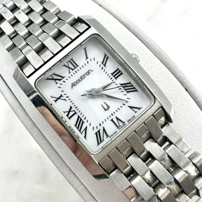 Bulova Accutron Silver Stainless Steel 21mm Tank, 26L00, New Battery, Sz. 5.75” - Image 1 of 4