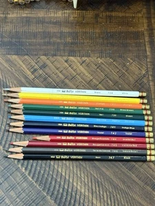 Vintage Berol Verithin dünne Bleikunststifte USA, Schachtel mit 12 mehrfarbig (gebraucht) - Bild 1 von 4