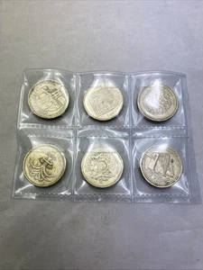 6 monedas de 1 libra redondas estilo antiguo - Imagen 1 de 8
