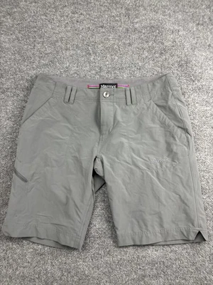 Шорты женские Marmot 8 серые легкие нейлоновые эластичные походные уличные с карманом на молнии - Изображение 1 из 4