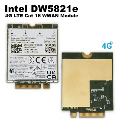 Dell Genuine Wireless DW5821e M.2 Mobile Broadband 4G LTE WWAN Card 42W68 - Image 1 of 3