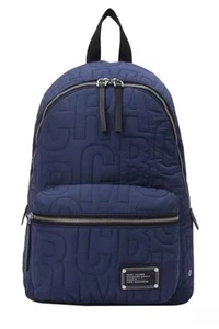 Marc Jacobs Nylon Jumbled Logo Workwear Backpack Bag in Azure Blue 4S4HBP001H02 - Picture 1 of 6