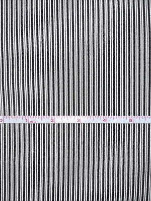 Tela de algodón a rayas blancas y negras 44" x 42" - 1+ yarda - De colección Foto 1 de 4