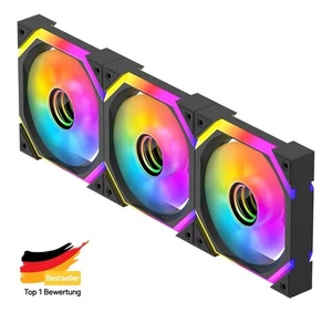 Jungle Leopard Galaxy-SE 120mm ARGB PC Lüfter, 1600RPM, 32 LEDs, 3er-Set - Bild 1 von 6