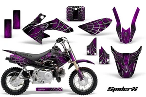 HONDA CRF 50 GRAPHICS KIT CREATORX DECALS STICKERS SPIDERX PINK - Picture 1 of 1