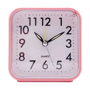Alarm Clock LED tlight Snooze Quiet Non Ticking Battery Powered Bedroom - Picture 1 of 12