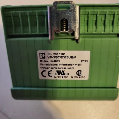 Phoenix Contact Interface Module VIP-3/SC/D37SUB/F (2315191) DSUB Socket Connect - Image 1 of 3