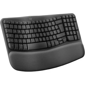 Logitech Wave Keys wireless keyboard, ergonomic design, Palm rest, Black - Picture 1 of 2