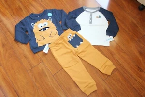 NUEVO CON ETIQUETAS BOYS CARTERS TALLA 2 CAMISETA, PANTALONES DE SUDADERA, CAMISA TRAJE DE MONSTRUO - Imagen 1 de 4