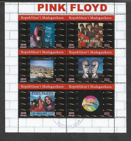 Pink Floyd-Music  special sheet of stamps set fine used Rock Pop 2022 Cover