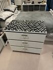 Ikea Malm 3-drawer Chest In White With Embellished Top, 80cm X78cm