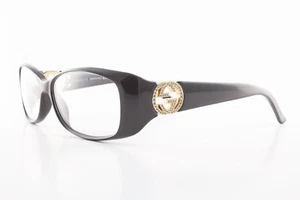 Monturas de gafas negras auténticas Gucci GG 3557 D28 54 mm Italia muy raras - Imagen 1 de 5