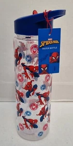 Marvel Spider-Man Water Bottle Flip Top with Straw Children Kids Drink Bottle - Picture 1 of 7