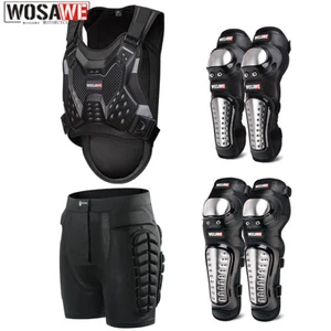 WOSAWE Motocicleta Armadura Chaleco Protección Pecho Cadera Impacto Pantalones Cortos Rodilleras Coderas - Imagen 1 de 25