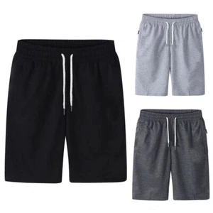 ๐Men's Shorts Jersey Thin Elastic Waist Gym Sweat Sports Plus Jogger Jogging UK - Picture 1 of 15
