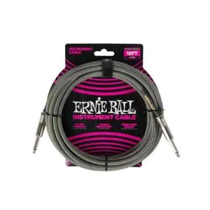 SILBER 18' SILBERFUCHS GEFLOCHTEN INST. KABEL ERNIE BALL 6433 GERADE / GERADE - Bild 1 von 8