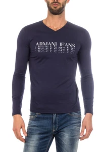 T-Shirt Shirt Armani Jeans AJ Sweatshirt Baumwolle Herren blau 6X6T266JPRZ 1547 - Bild 1 von 6