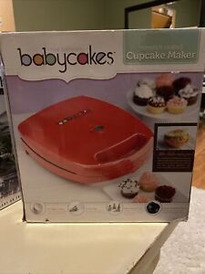 Babycakes Cupcake Maker CC-22 Non Stick Coating Red Baby Cakes Fast Shipping!