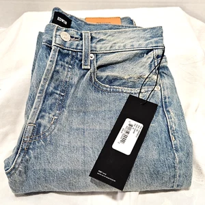 Pantalones de mezclilla rectos desgastados Edwin 1947 nuevos con etiquetas talla 24 lavado claro 100 % algodón - Imagen 1 de 8