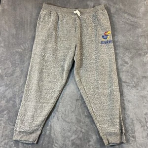 VTG Kansas Jayhawks Champion Sweatpants 2XL XXL GRAY Rock Chalk Training BH - Picture 1 of 7