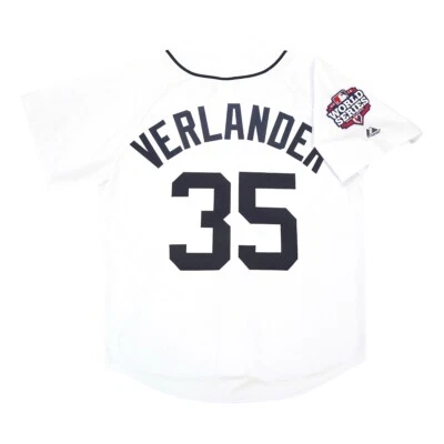 Justin Verlander 2012 Detroit Tigers World Series Home White Jersey Men (S-3XL) - Image 1 of 4