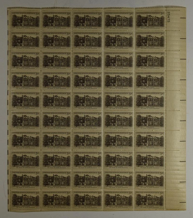 US SCOTT 1081 PANE OF 50 WHEATLAND 3 CENT FACE MNH - Image 1 of 1