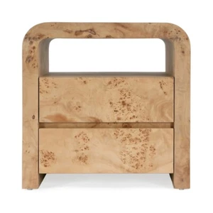 Butler Specialty Company Cora 2 Drawer Nightstand - Light Burl - Picture 1 of 8