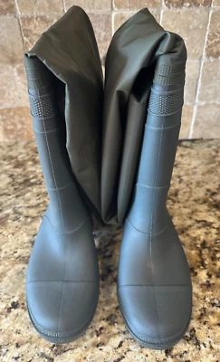 Rustic Ridge Green Hunting Wader Lug Boot Sz 7 - Image 1 of 4