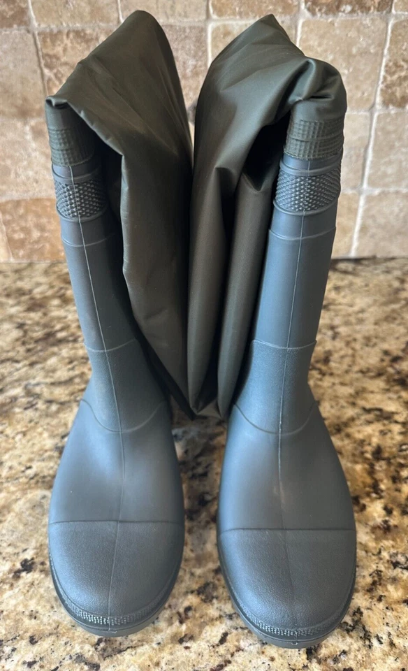 Rustic Ridge Green Hunting Wader Lug Boot Sz 7 - Image 1 of 4