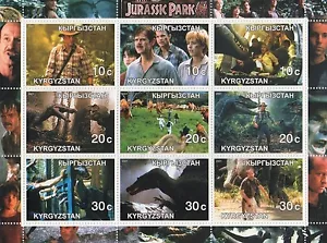 Jurassic Park III dinosaur Hollywood movie 2001 MNH stamp sheetlet - Picture 1 of 1