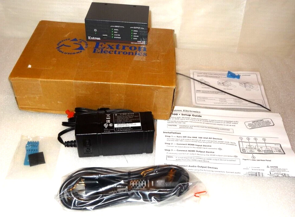 Extron HAE 100 HD HDMI Audio De-Embedding  Extractor, cable EQ USB configuration - Image 1 of 4