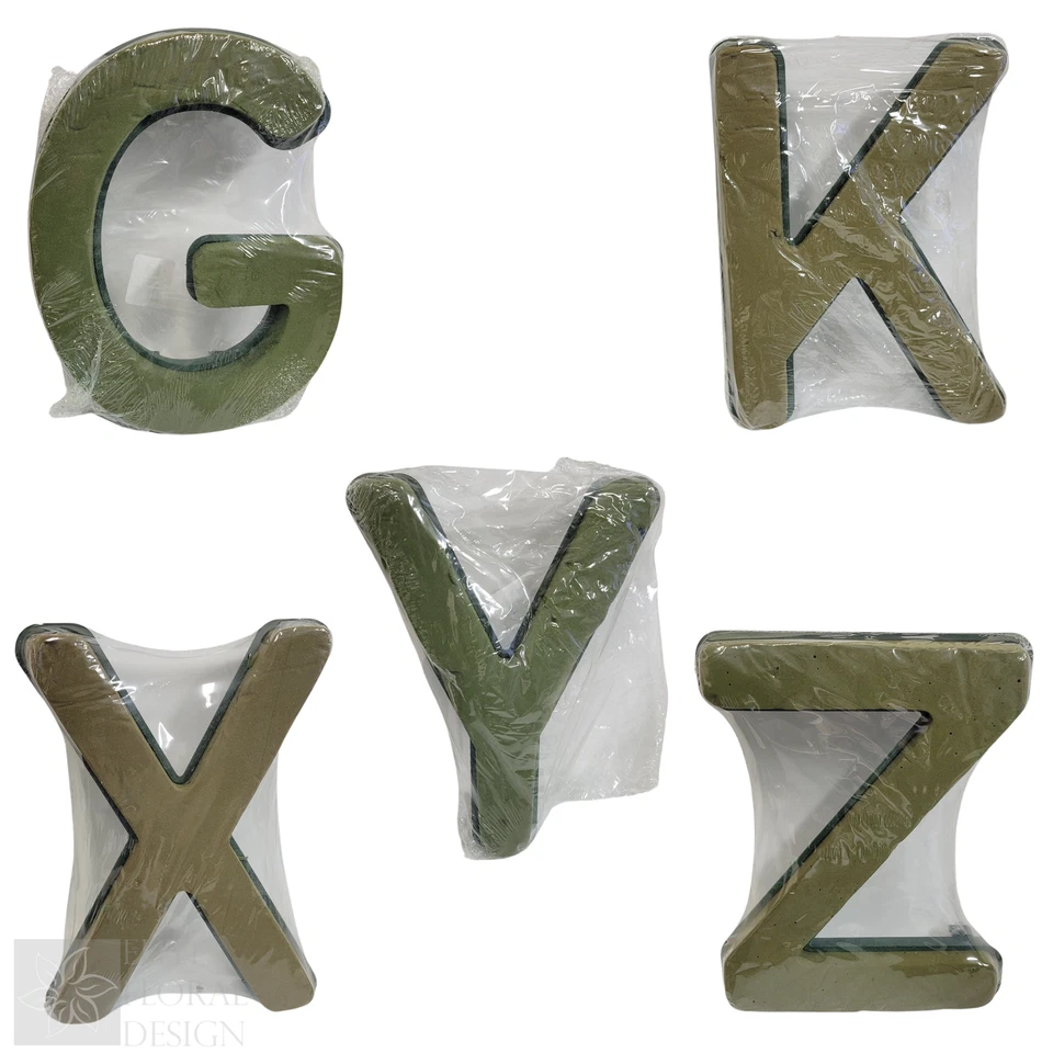 Funeral Tribute Name Letters Numbers Floral Foam Quick Clip On G K X Y Z
