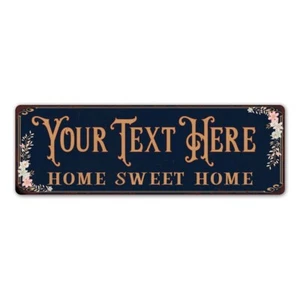 Personalized Home Sweet Home Victorian Family Name Metal Sign 106180046001 - Picture 1 of 8