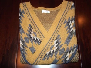 VTG Herren Pullover Gr. XL D:54 ocker V-KragenALBA MODA ITALY Old School Vintage - Bild 1 von 12