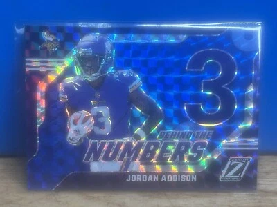 2023 Panini Zenith - Behind The Numbers Blue #14 Jordan Addison (RC) - Image 1 of 2