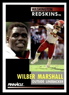 1991 Pinnacle #261 Wilber Marshall   Washington Redskins - Image 1 of 2