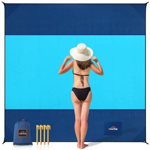 Beach Blanket Sandproof Extra Large Beach Mat Sand Free Mat Quick Drying Ligh... - Picture 1 of 6