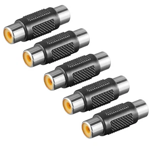 5x Stereo Audio Adapter Kupplung Verbinder Cinch RCA Chinch Buchse - Bild 1 von 3