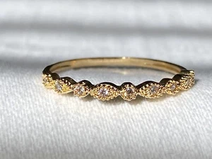 Size 7.5 Gold Stack Ring/ 18k Gold Filled Ring/ Stack Ring 1.4 Grams - Picture 1 of 9
