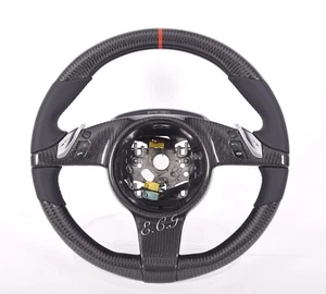 OEM PORSCHE 991 CAYENNE 970 PANAMERA BOXSTER CAYMAN CARBON FIBER STEERING WHEEL  - Picture 1 of 8