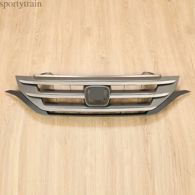 For 2012-2014 Honda CRV CR-V Front Bumper Grille Hood Upper Grill w/Chrome Trim — 第 1/4 张图片