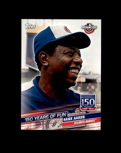 2019 Topps Opening Day #YOF-6 Hank Aaron Atlanta Braves 150 Years of Fun - Picture 1 of 2
