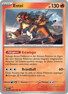 Entei / Pokémon Karte / Deutsch / Obsidianflammen / 030/197 / OBF 030 / Holo - Bild 1 von 3