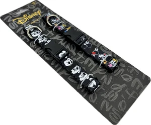 Buckle Down 2 Pk Black Polyester Plastic Clip Disney Mickey Friends Dog Collar M - Picture 1 of 3