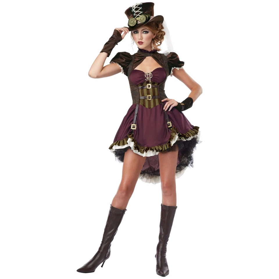 Steampunk Girl Western 19th Victorian Gothic Science Fiction Womens Costume L - Image 1 of 1